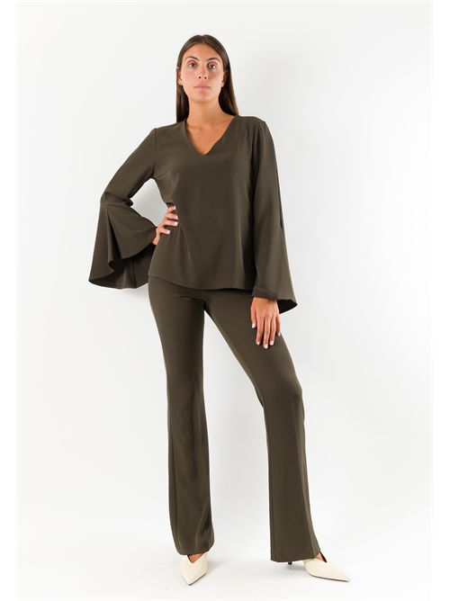 Casacca elegante maniche ampie AI26658 MESANGE | AI26658VERDE