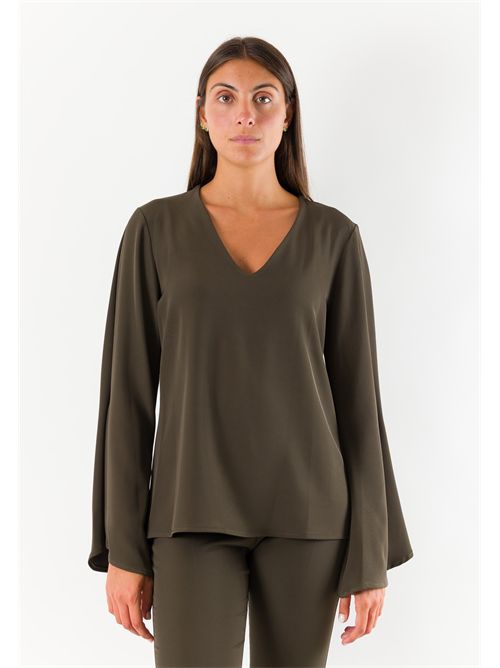 Casacca elegante maniche ampie AI26658 MESANGE | AI26658VERDE
