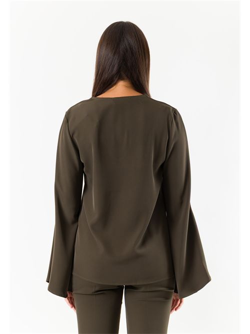 Casacca elegante maniche ampie AI26658 MESANGE | AI26658VERDE
