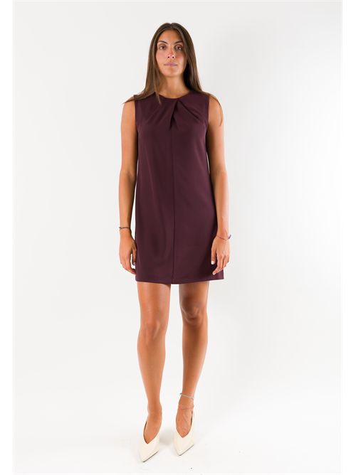 Abito corto elegante drappeggiato AI26659 MESANGE | AI26659BORDEAUX