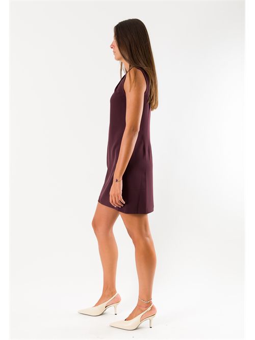 Abito corto elegante drappeggiato AI26659 MESANGE | AI26659BORDEAUX