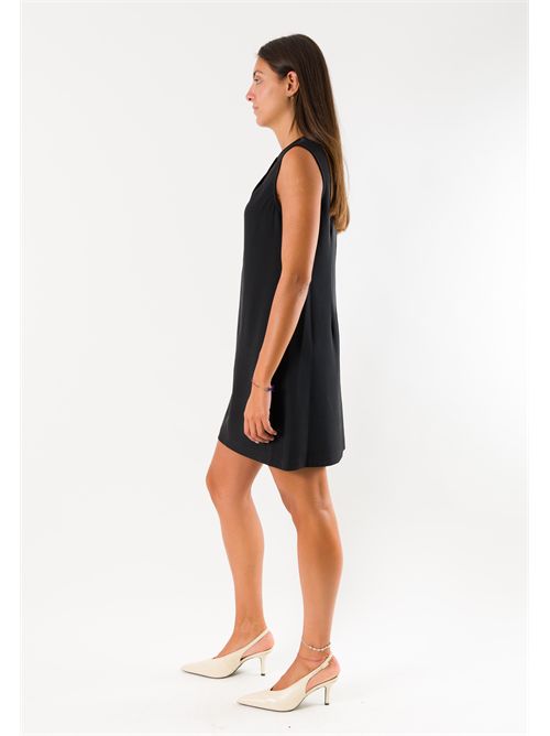 Abito corto elegante drappeggiato AI26659 MESANGE | AI26659NERO