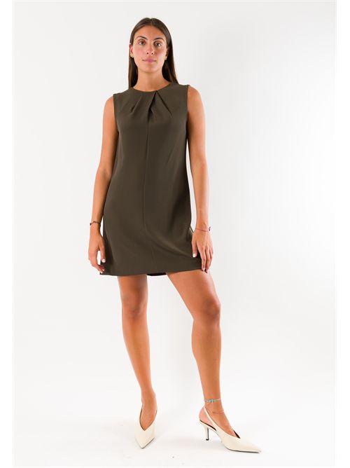Abito corto elegante drappeggiato AI26659 MESANGE | AI26659VERDE