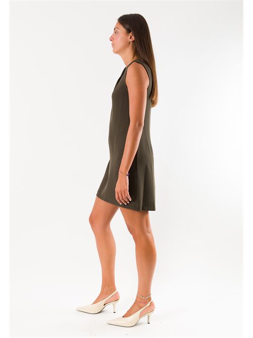 Abito corto elegante drappeggiato AI26659 MESANGE | AI26659VERDE