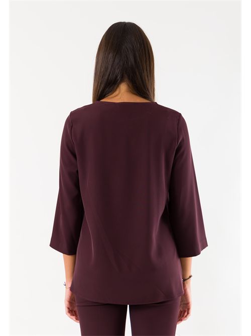 Casacca donna manica 3/4 AI26660 MESANGE | AI26660BORDEAUX