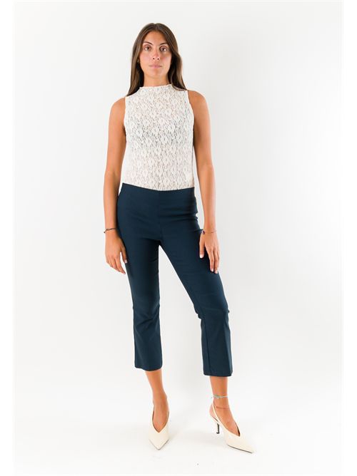Pantaloni donna cropped elasticizzati AI26665 MESANGE | AI26665BLU