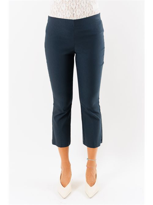 Pantaloni donna cropped elasticizzati AI26665 MESANGE | AI26665BLU