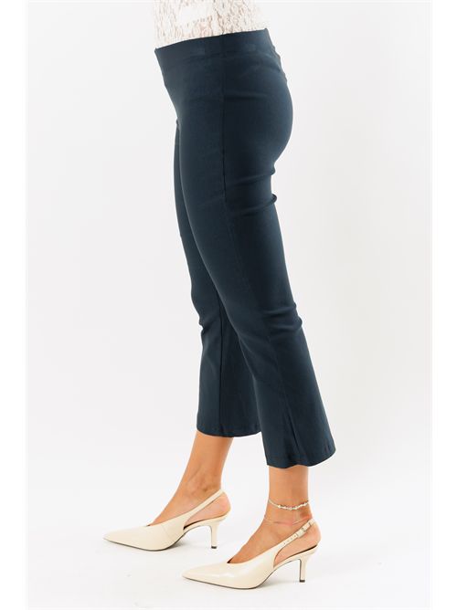 Pantaloni donna cropped elasticizzati AI26665 MESANGE | AI26665BLU