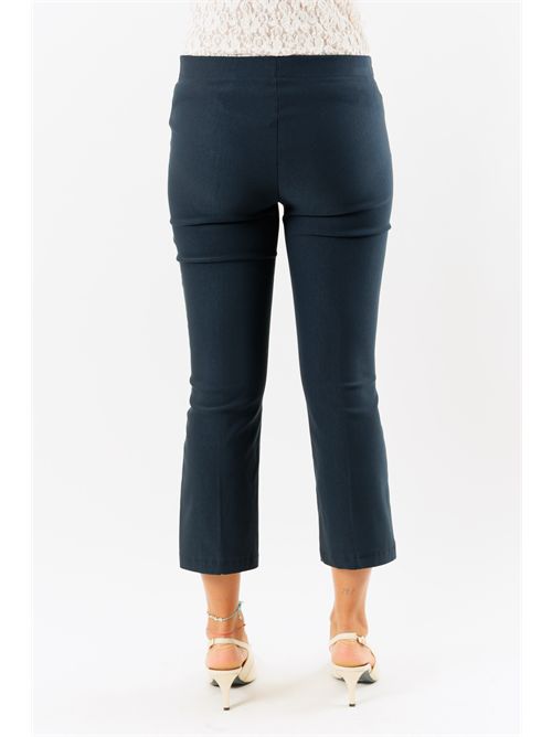 Pantaloni donna cropped elasticizzati AI26665 MESANGE | AI26665BLU