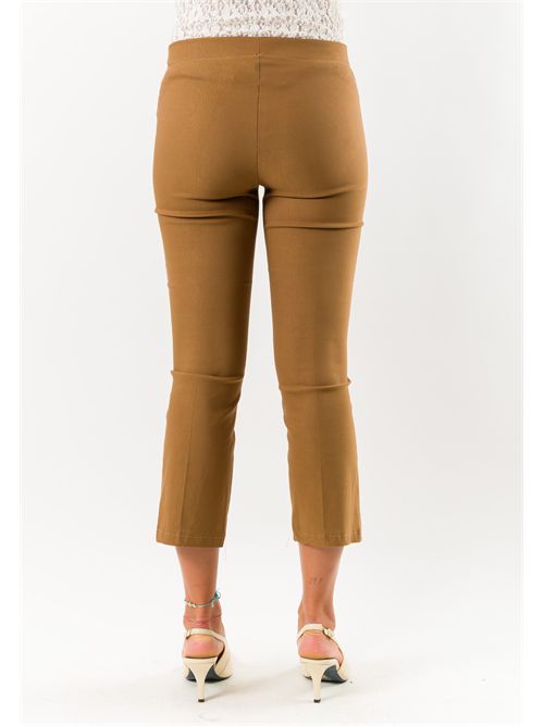 Pantaloni donna cropped elasticizzati AI26665 MESANGE | AI26665CAMMELLO
