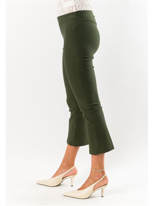 Pantaloni donna cropped elasticizzati AI26665 MESANGE | AI26665MILITARE