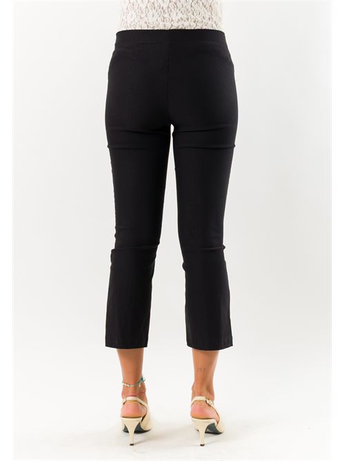 Pantaloni donna cropped elasticizzati AI26665 MESANGE | AI26665NERO
