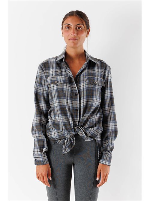 camicia quadro MESANGE | AI26673QUADRO MORO