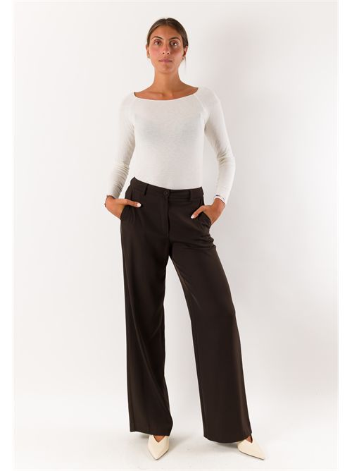 pantalone palazzo bott. MESANGE | AI26707MORO