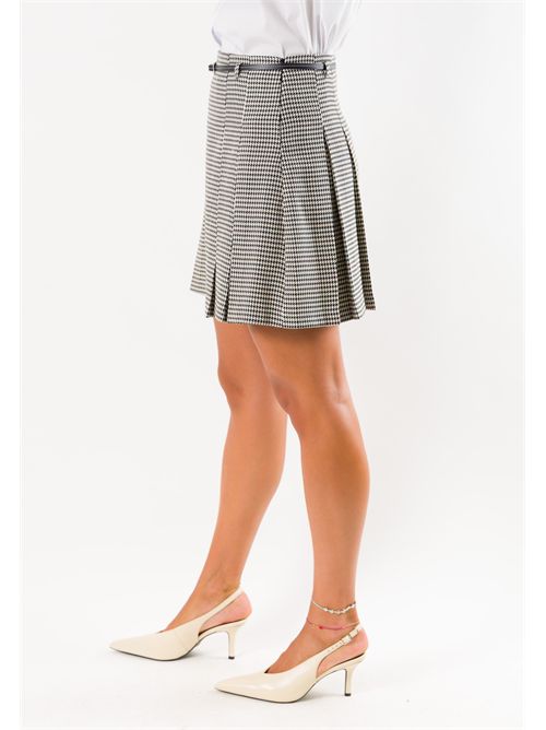 Gonna svasata donna pieghe AI26717 MESANGE | AI26717PIED DE POULE