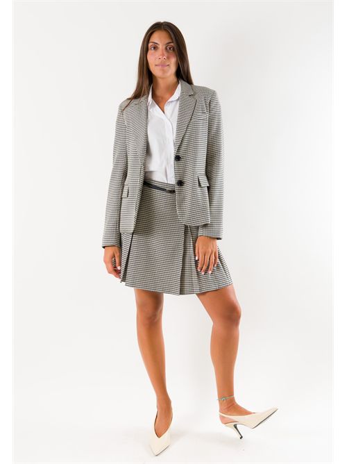 Gonna svasata donna pieghe AI26717 MESANGE | AI26717PIED DE POULE