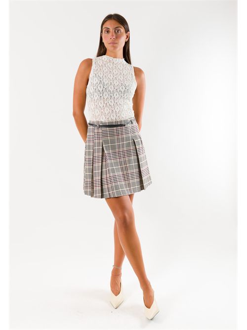 Gonna svasata donna pieghe AI26717 MESANGE | AI26717QUADRO RIGA BORD