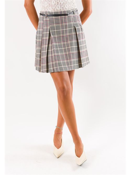 Gonna svasata donna pieghe AI26717 MESANGE | AI26717QUADRO RIGA BORD