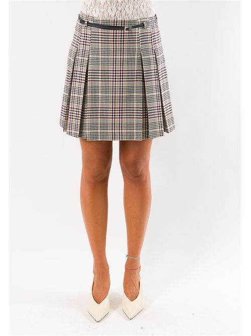 Gonna svasata donna pieghe AI26717 MESANGE | AI26717QUADRO RIGA BORD
