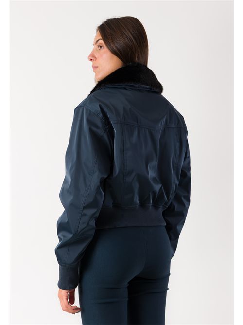 Giubbino bomber con collo eco-pelliccia 8O0052 PATRIZIA PEPE | 8O0052C7997CB23