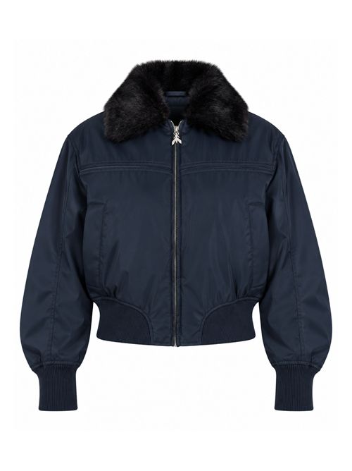 Giubbino bomber con collo eco-pelliccia 8O0052 PATRIZIA PEPE | 8O0052C7997CB23