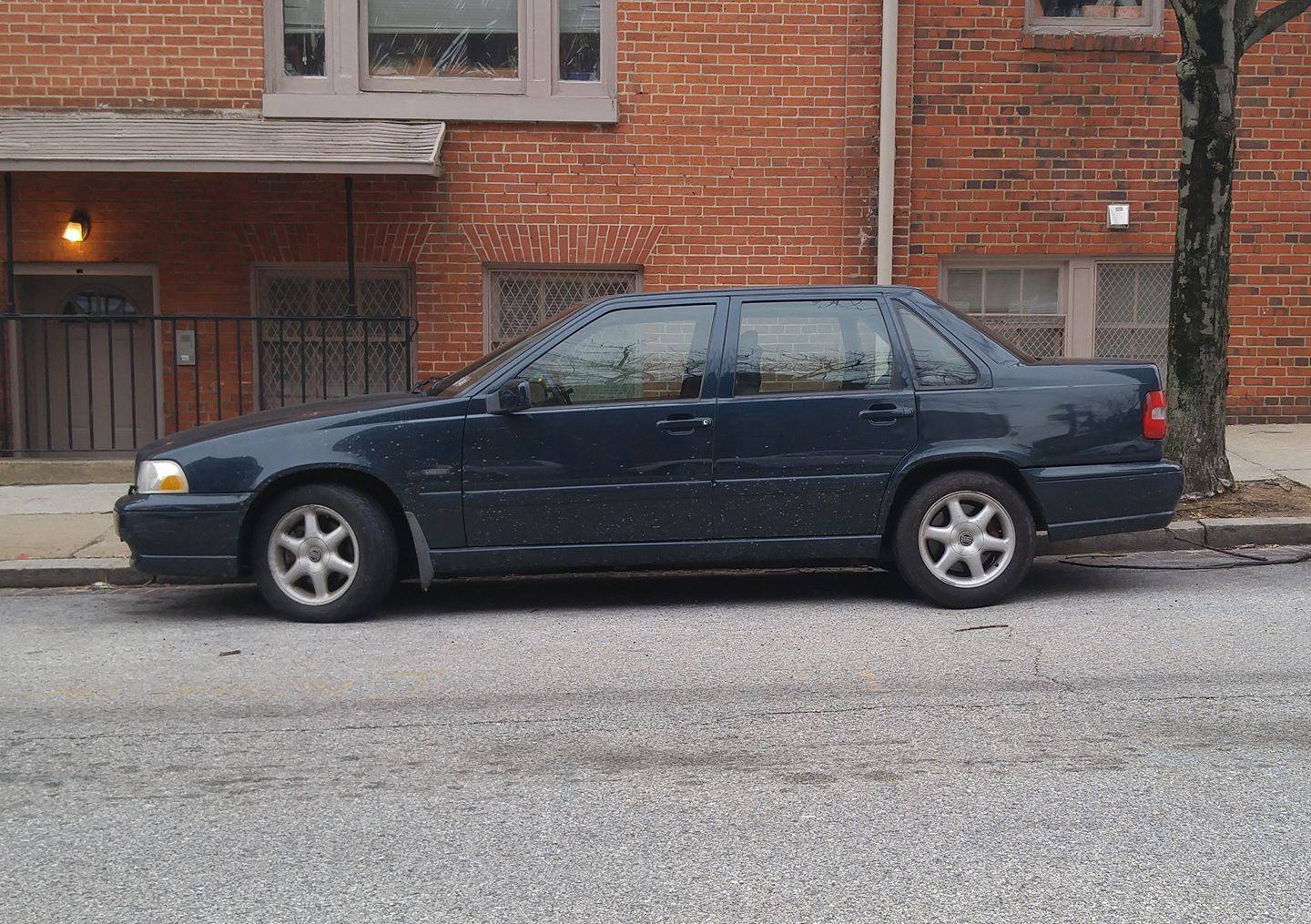 A blue 1998 Volvo S70, nothing more, nothing less
