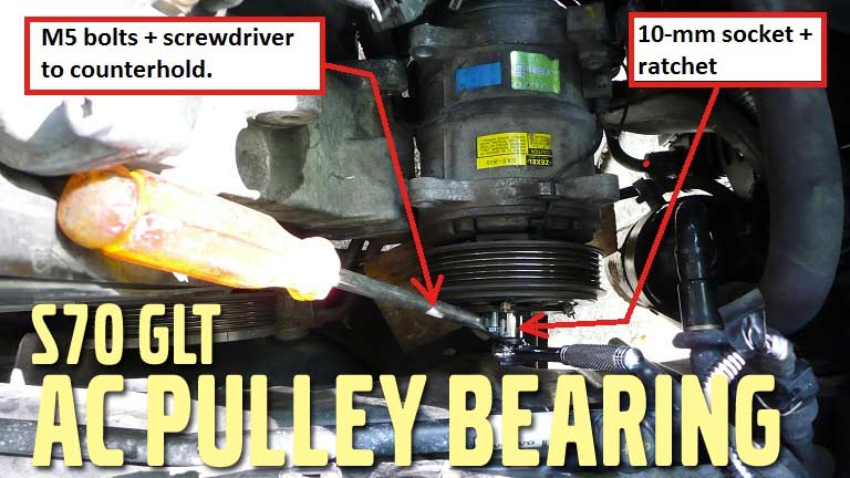 ac pulley bearing diy