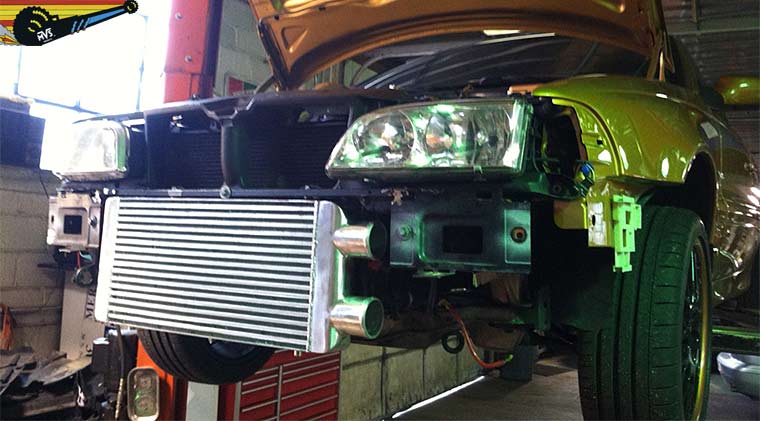 intercooler installed in Volvo C70 T5