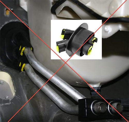 Heater Hose Firewall Coupler Delete