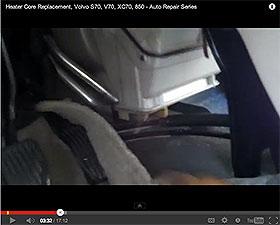 Volvo S70, V70, 850 heater core replacement