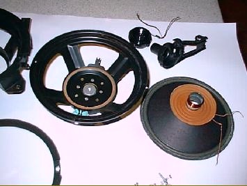 after removing tweeter and the plastic support piece