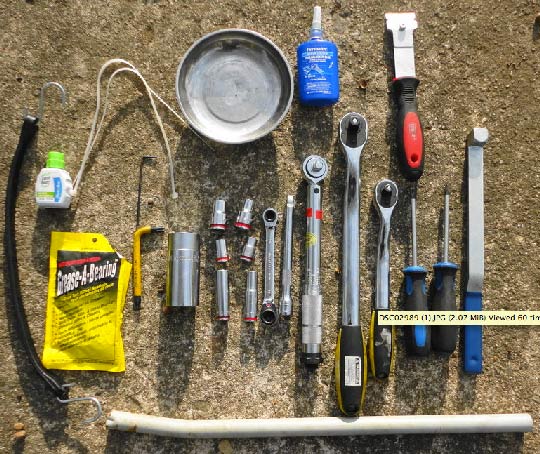 Tools for the 33-Step Timing Belt Replacement