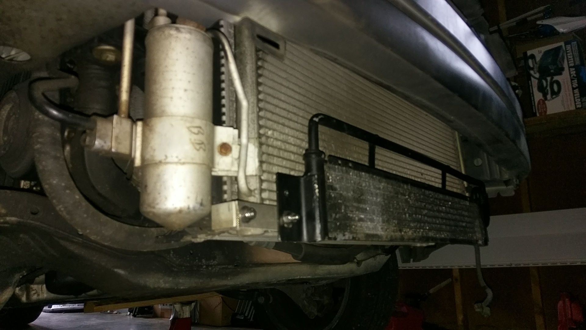 V70 transmission cooler installed