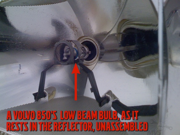 Volvo 850 Headlight Disassembly Photo