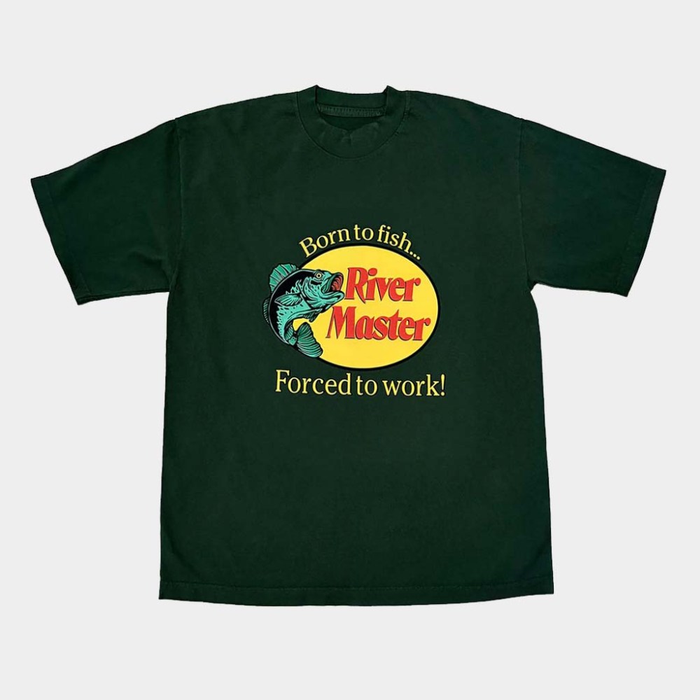 100 Percent Electronica Merch River Master T-Shirt Born To Fish Shirt Gifts For BFF