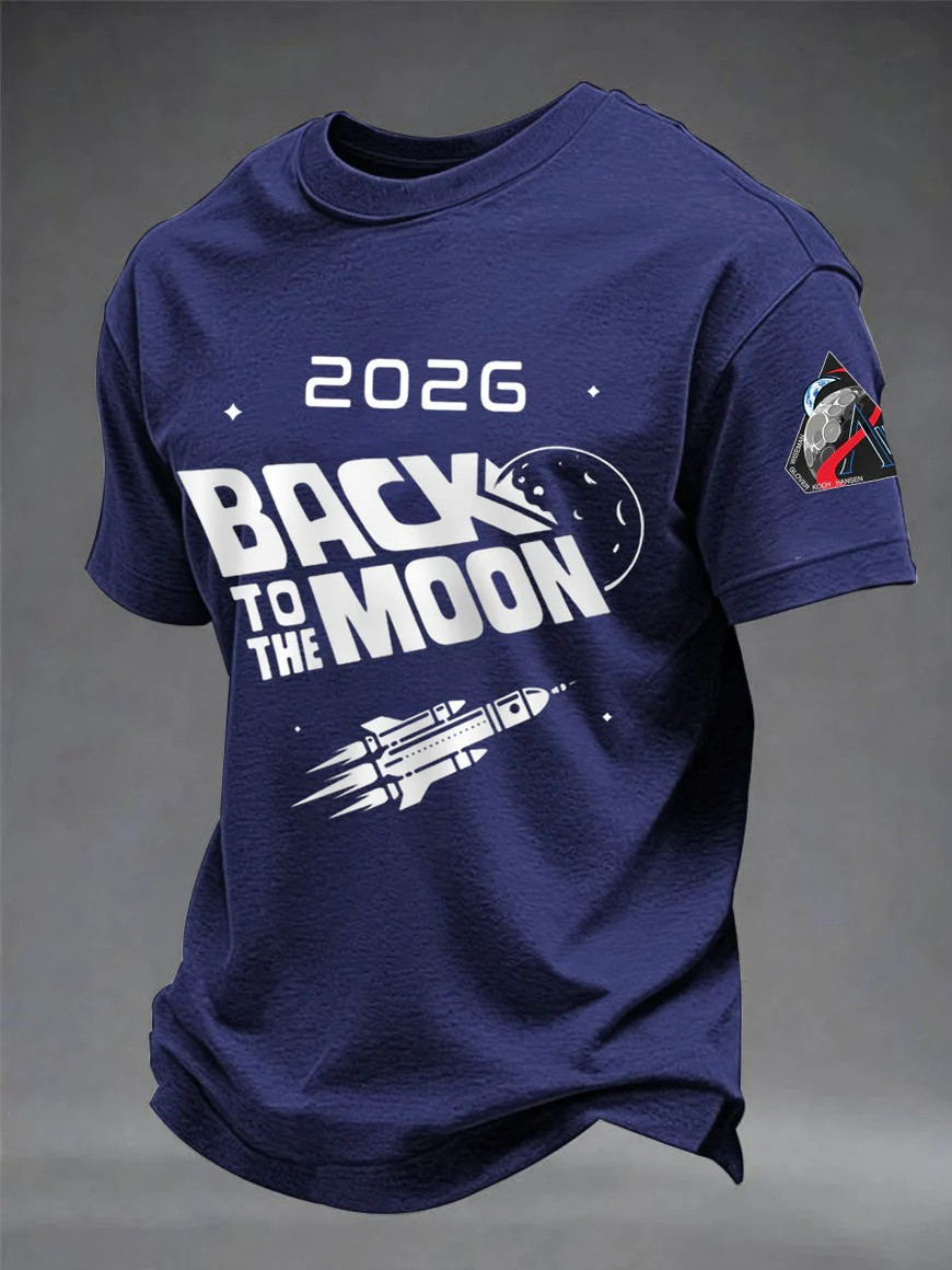 2026 Back To The Moon T-Shirt NASA Artemis II Mission Rocket Clothing Gift For Space Lover