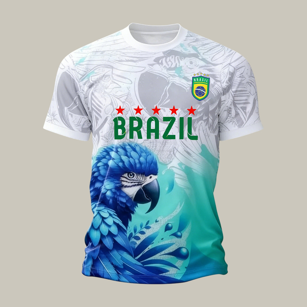 2026 FIFA World Cup Brazil Parrot T-Shirt 2026 World Cup Tee Soccer Lover Gift For Father