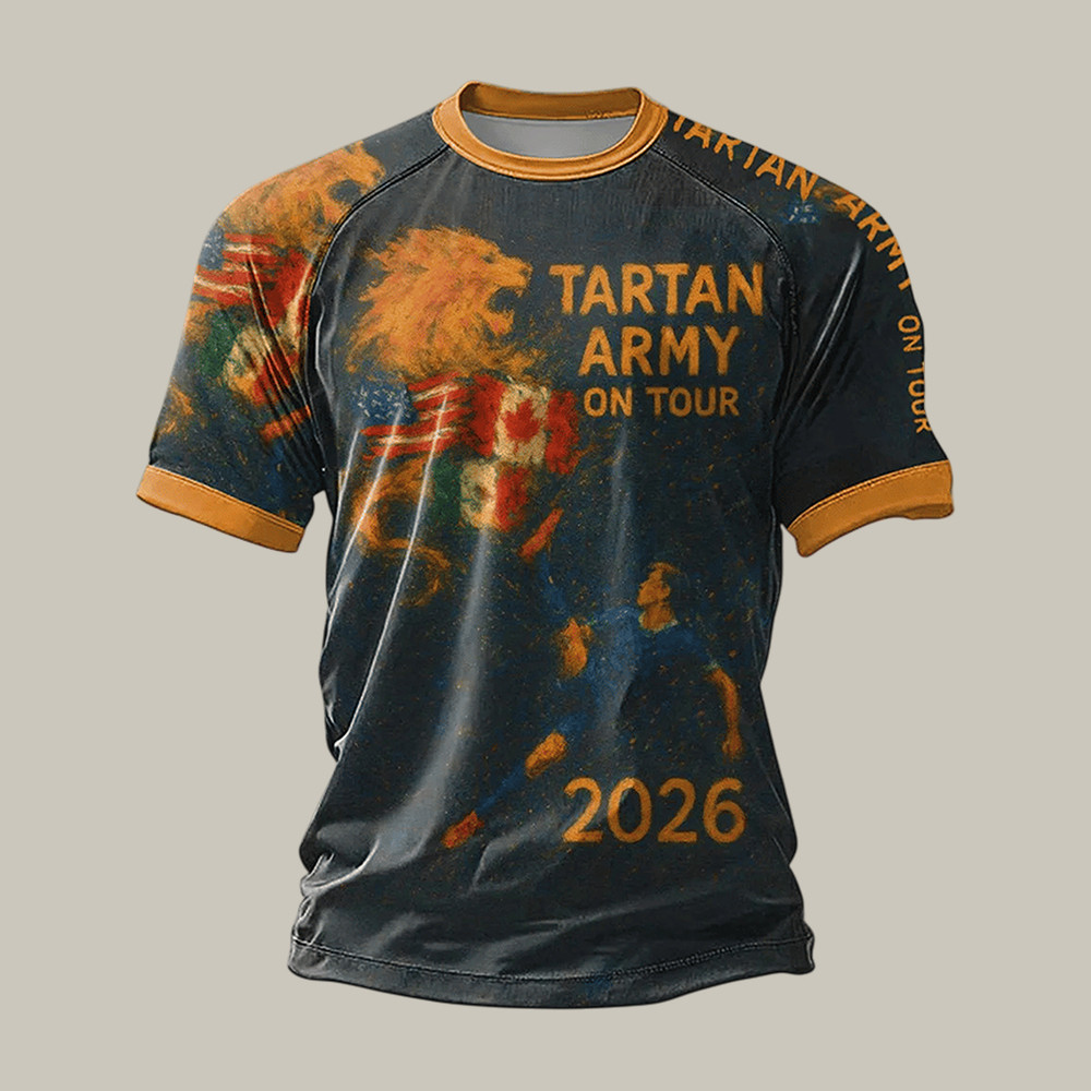 2026 FIFA World Cup Scotland Tartan Army T-Shirt 2026 FIFA World Cup Clothes Soccer Gear