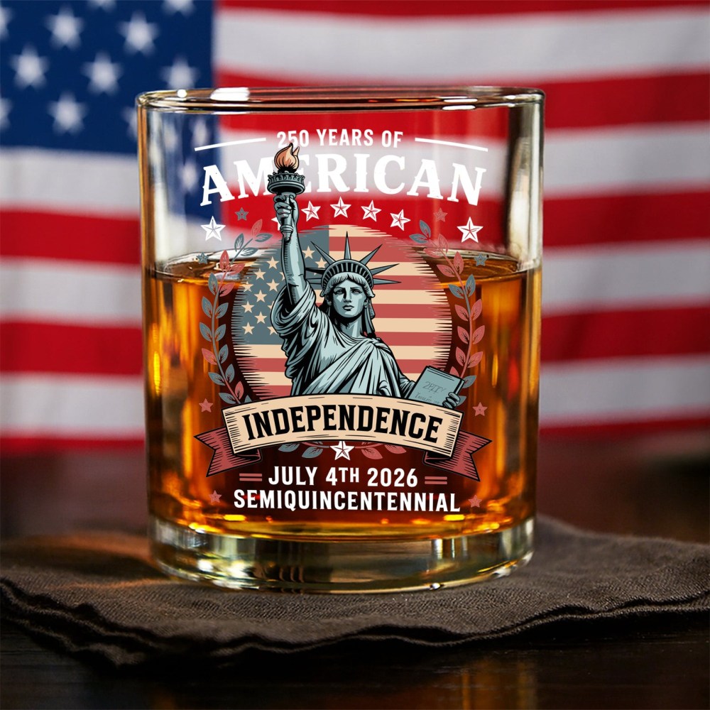 250 Year Of American Independence Patriotic Whiskey Glass America 250 Merchandise Patriotic Gifts For Him