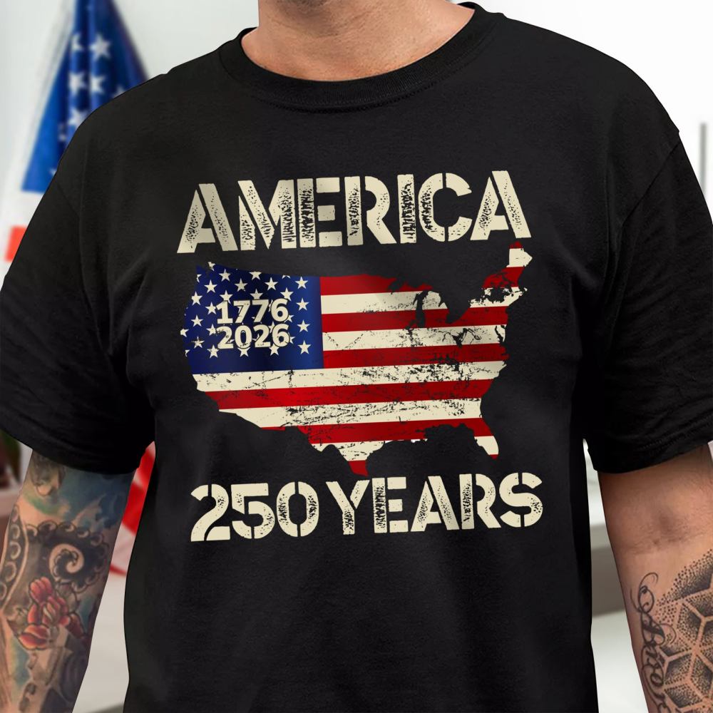 250 Years America Anniversary 250th Independence Day Dark Shirt America 250 Merchandise Patriotic Themed Gifts
