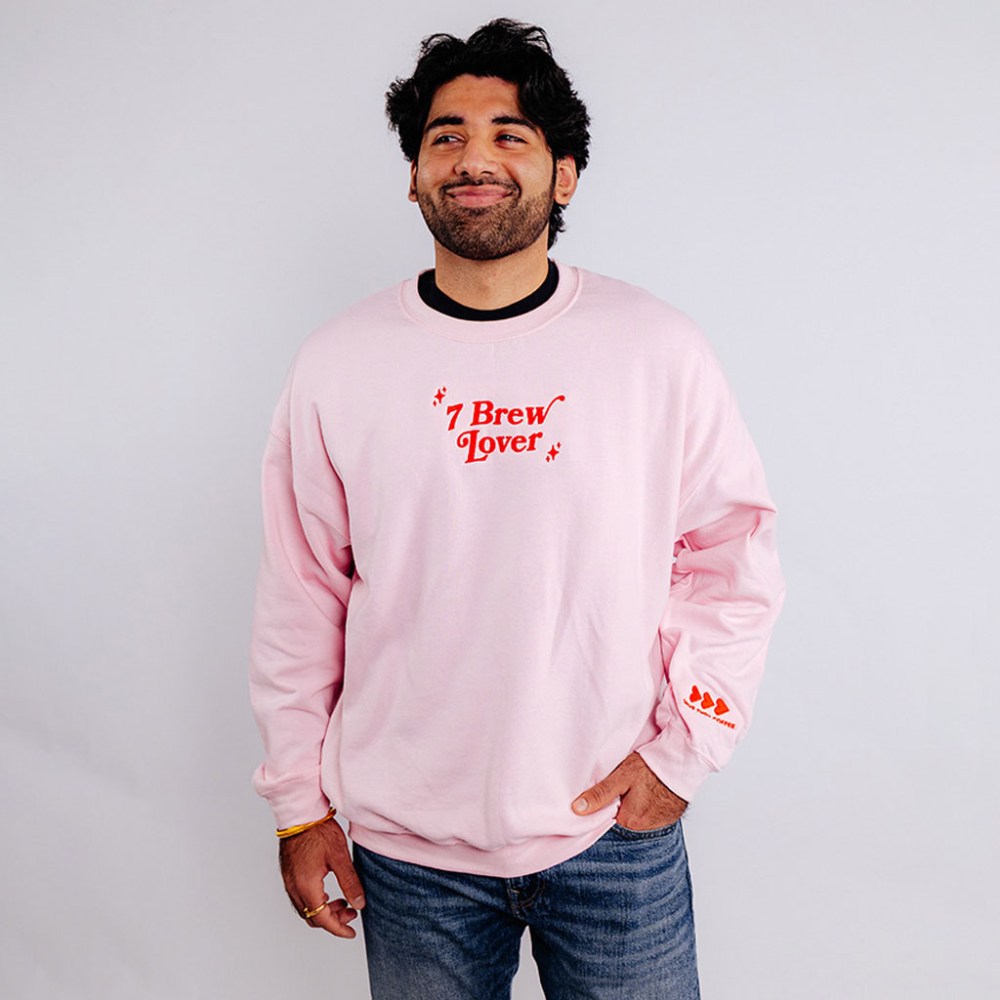 7 Brew Merch Heartthrob Crewneck 7 Brew Lover Sweatshirt Gift Ideas For Brother