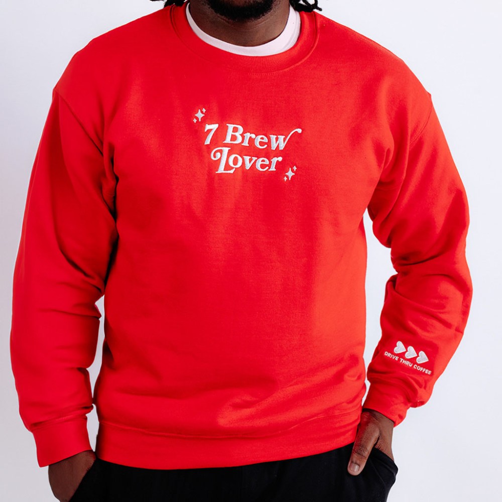 7 Brew Merch Heartthrob Crewneck 7 Brew Lover Sweatshirt Gift Ideas For Son