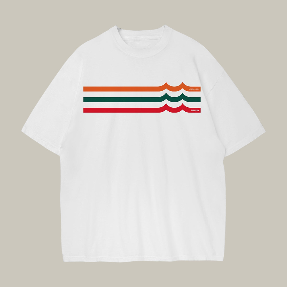 7 Eleven x Lateral Vision Waves Logo T-Shirt 7 Eleven Birthday Clothes Birthday Gift For Boyfriend