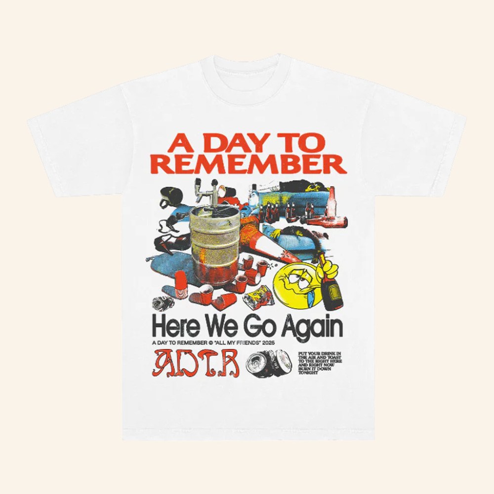 A Day To Remember Merch Here We Go Again T-Shirt Christmas Gifts For Husband