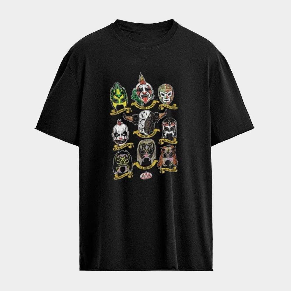 AAA Luchadores Masks T-Shirt Gifts Ideas For Wrestling Lovers