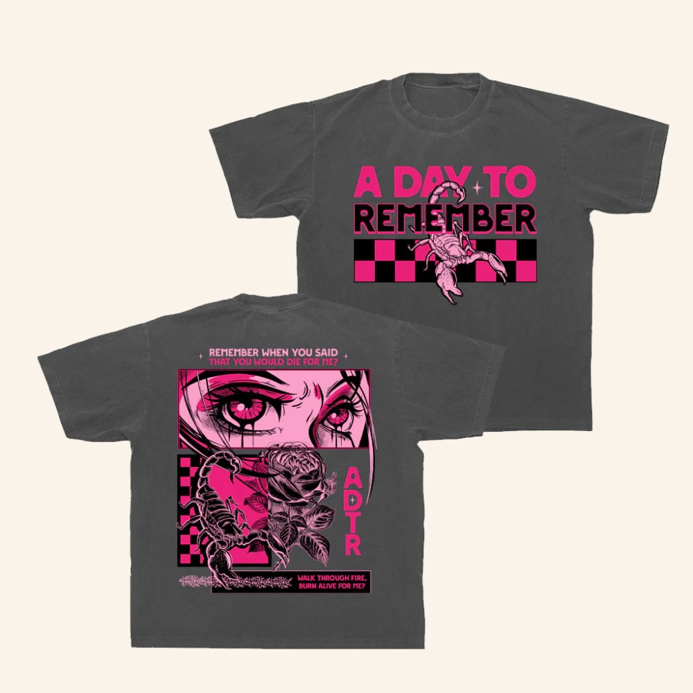 ADTR Merch Scorpion T-Shirt A Day To Remember Merch Best Gift For Rock Lovers