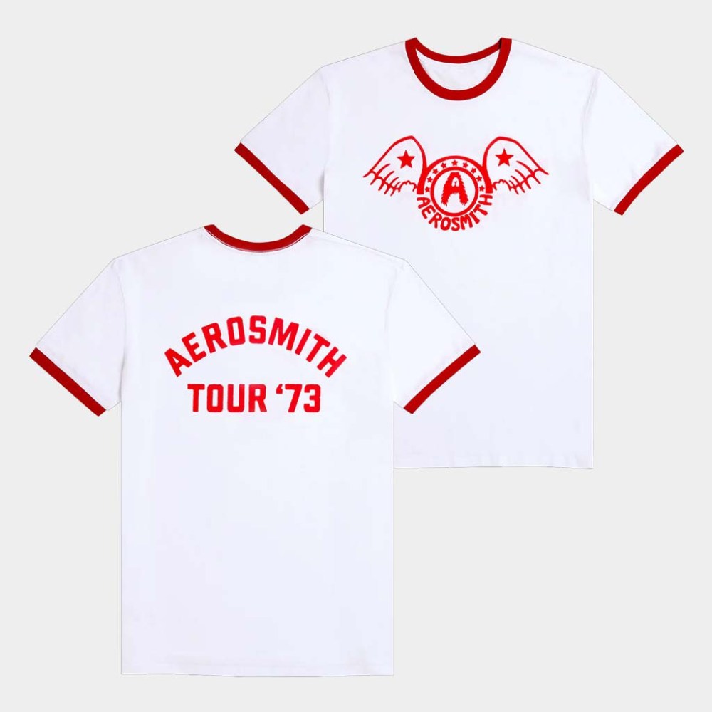 Aerosmith Merch The Legendary Debut Ringer T-Shirt Aerosmith Tour 73 Shirt Gifts For Rock Lovers