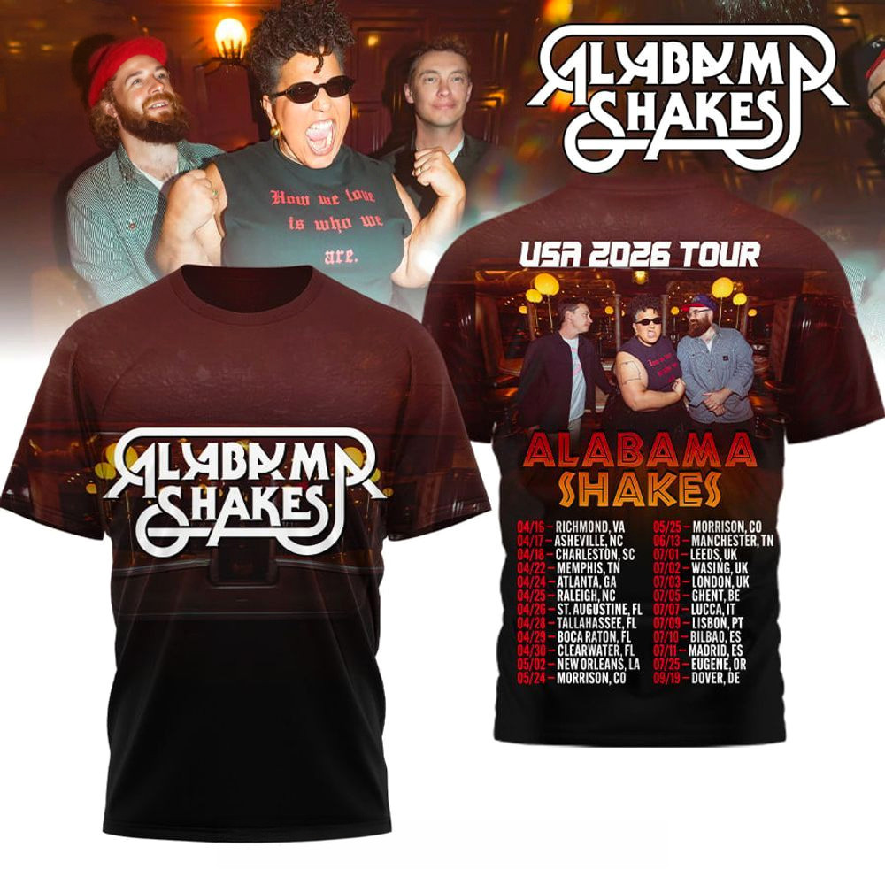Alabama Shakes USA 2026 Tour T-Shirt Alabama Shakes Merch Birthday Gift For Rock Lovers