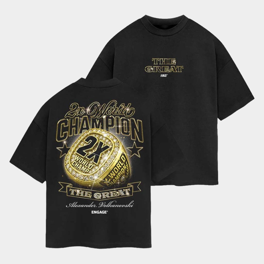 Alexander Volkanovski Merch 2X World Champion The Great T-Shirt Alexander Volkanovski Apparel