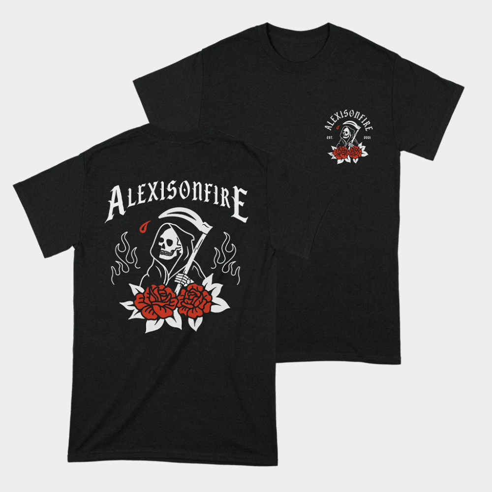 Alexisonfire Merch Grim Reaper Est 2001 T-Shirt Alexisonfire Shirt Cool Gifts For Music Lovers